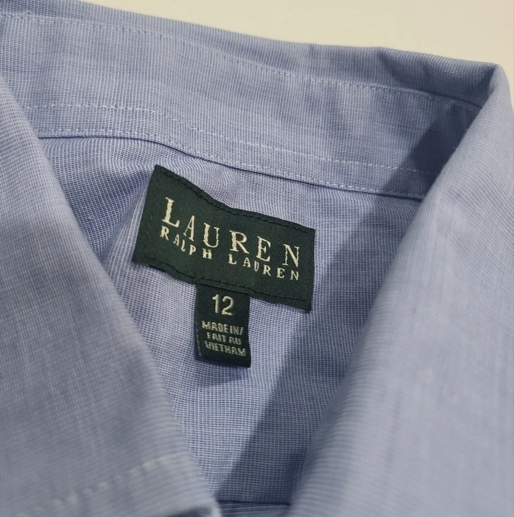 Lauren Ralph Laren Light Blue Boys Shirt Sz.12